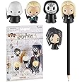 Harry Potter Pencil Toppers, Gifts, Toys, Collectibles – Set of 5 Harry Potter Figures for Writing, Party Decor – Death Eater, Voldemort, Lucius Malfoy, Draco Malfoy, & More by PMI, 2.4 in., Soft PVC
