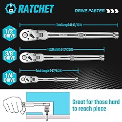 DURATECH 3-Piece Flex-Head Ratchet