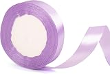 YAAVAAW 22m 20mm Pastel Purple Satin Ribbon Baby Lilac Gift Wrapping
