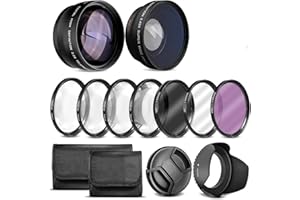 OPTURA HD OPTICS Deluxe Lens Kit for Canon EOS R100 R50 R10 with RF-S 18-45mm Kit Lens, Includes: 7pc 49mm Filter Set, 49mm W