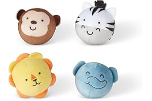 Melissa & Doug Rollables Safari Friends Infant and Toddler Toy (4 Pieces)