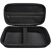 SHMZK Tire Inflator Portable Air Compressor Case, 120 PSI Air Pump Storage Box for USB Cable Connector Accessories, Hard Carrying Case Compatible with Most Handheld Tire Inflators (Black)