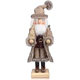 ArlinaL Santa Christmas Nutcracker Figures Decor 15 Inch | Wooden Xmas Nutcracker Santa Nutcracker Ornaments, Festive Christmas Decorations for Shelves and Tables