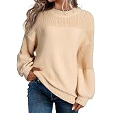Dokotoo Women's Oversized Long Sleeve Crewneck Pullover Sweaters | Solid Color Knit Tops, Elegant Casual Fall Outfits, Soft Comfy Fashion Clothing, Trendy 2026 Winter Clothes