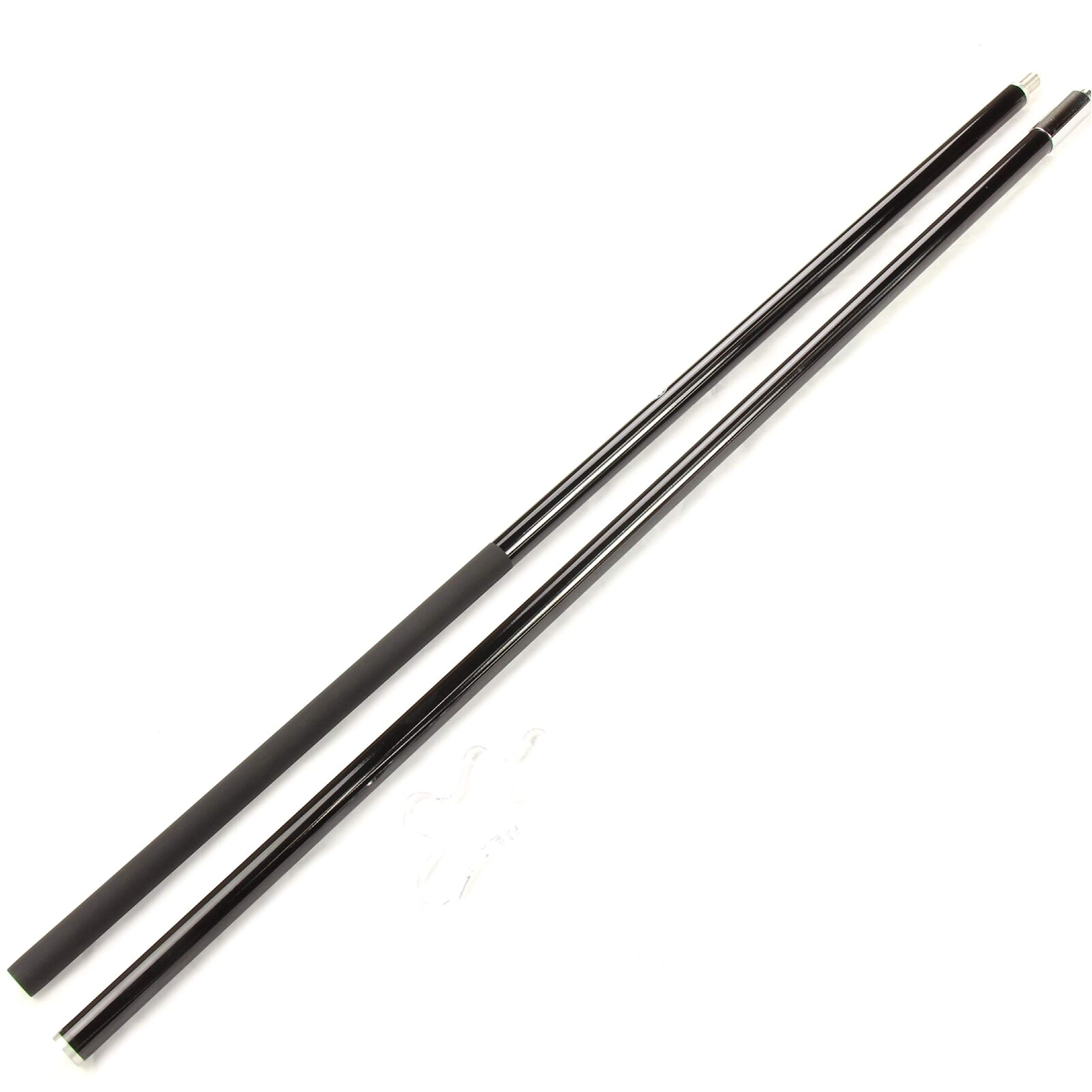 Jonny 8 Ball 57 Inch Black Carbon 2pc SLIM LINE Snooker CUE REST Stick & Head - Easy to transport, can put in a cue case with cue