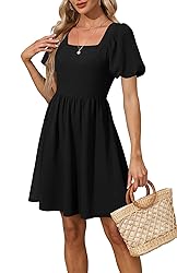 OFEEFAN Plus Size Dresses for Women Black Summer
