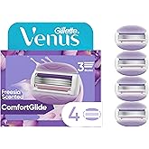 Gillette Venus ComfortGlide Freesia Women's Razor Refills, 4 Refills