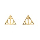 Altitude Boutique Geometric Triangle Stud Earrings Punk Earrings (Gold)