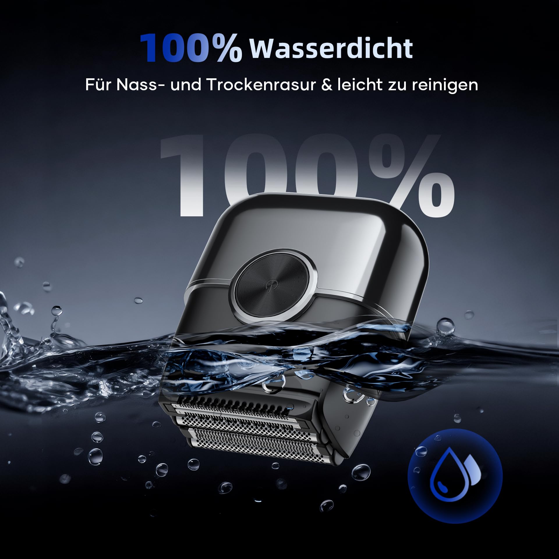 Elektrorasierer Herren, kensen Mini Foil Shaver Mit 4 Flexiblem Scherkopf Rasierapparat Usb-C Elektrischer Rasierer Wasserdicht Folienrasierer 120Min Trockenrasierer Tragbar für Bart Gesicht Reise 6