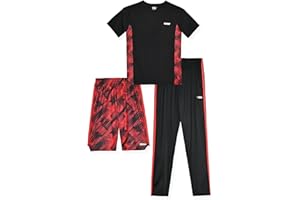 Hind Boys Clothing Set 3-Piece T-Shirt, Jogger Pants & Shorts Comfortable Activewear for Boys Sizes 5-12