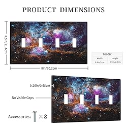 Psychedelic Mysterious Starry Sky Quad Toggle Light