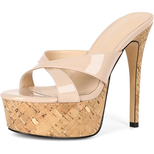 Amazon.com | 6 Inch Pointed Stiletto Mule with Wood Bottom