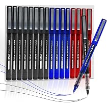 Amazon.com: EYEYE 3 Colors Liquid Ink Rollerball Pens, 16 Packs (8 ...