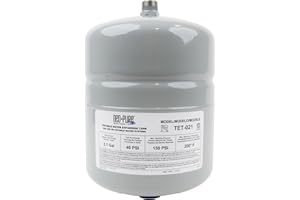 Neo-Pure 2.1 Gal Thermal Expansion Tank - 3/4" MNPT – Maintains Safe Pressure for Water Heaters with Backflow Preventers, Butyl Diaphragm & Corrosion-Resistant Finish (White) (2.1 Gallon)