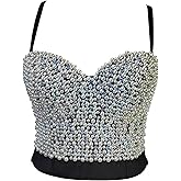 VEENDEO Women's Lace Bustier Corset Wedding Party Crop Top Bra Vest
