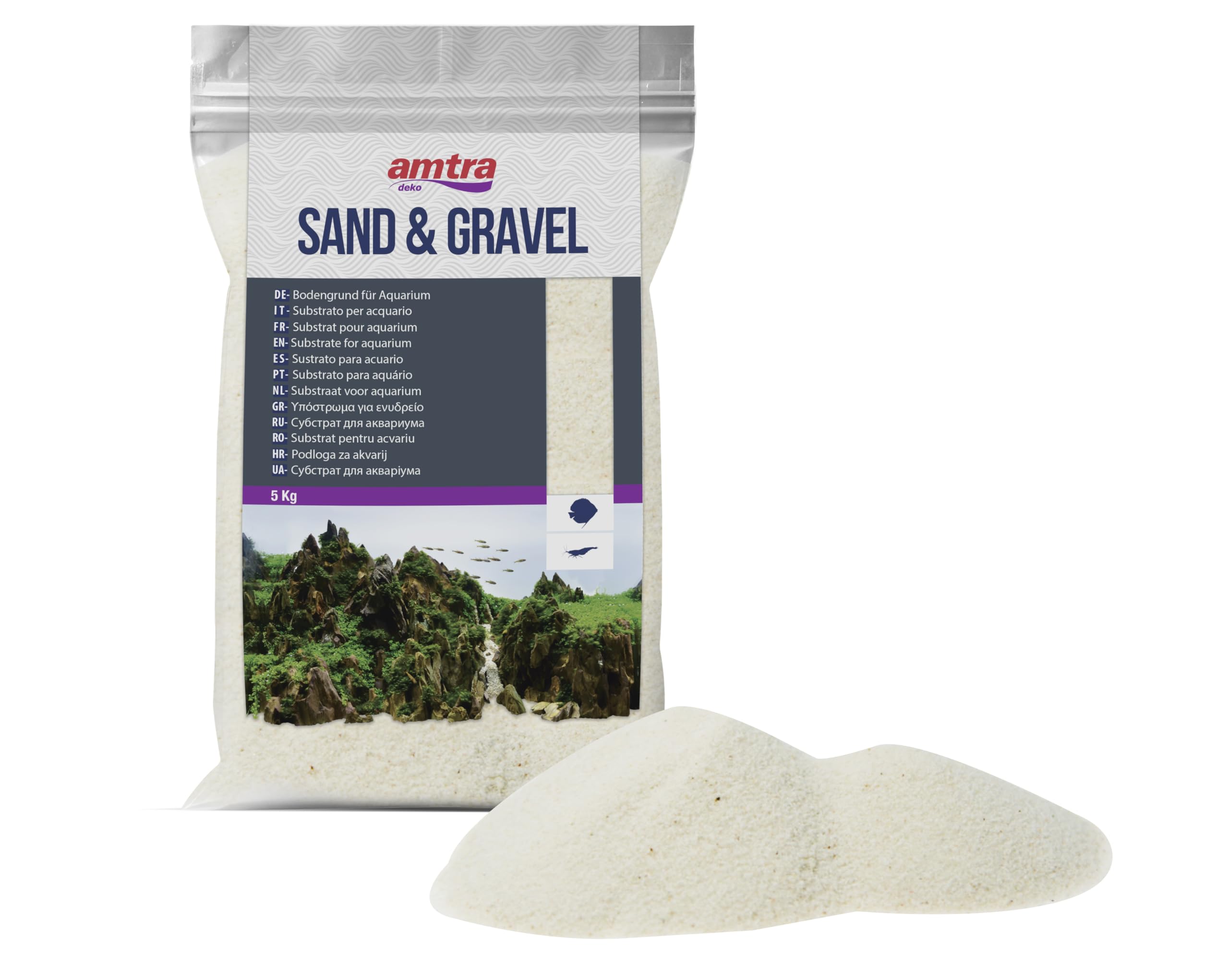 Amtra Fine White Sand Aquatic Accessories,3 mm