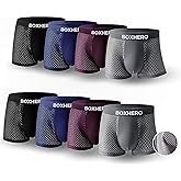 Boxhero [2026 Upgrade Bamboo Boxer Briefs- Breathable Mens Underwear, Built-in with 3D Pouch Comfortable Underwear for Men