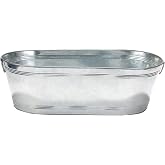Little Giant&reg; Galvanized Oval Tub | Versatile Utility Metal Tub with Handles | Feeding, Watering &amp; Washing Tub | 16 Gallon