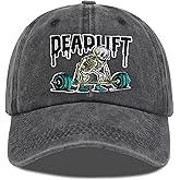 YLLCUM Gym Hat, Funny Washed Cotton Adjustable Embroidered Gym Lovers Baseball Caps, Workout Dad Hat Gifts for Men Black