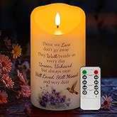 HN HAIINAA Hummingbird Flameless Memorial Candle, Real Wax LED Light with Remote for Loss of Loved One, Mother, Father - Remembrance Gift (4" x 7")