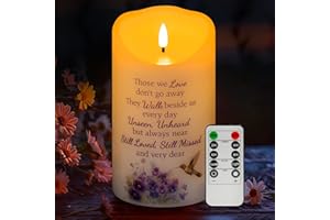 HN HAIINAA Hummingbird Flameless Memorial Candle, Real Wax LED Light with Remote Sympathy Gifts for Loss of Loved One Memorial Gifts for Loss of Mother Father Remembrance Gifts (4" x 7")