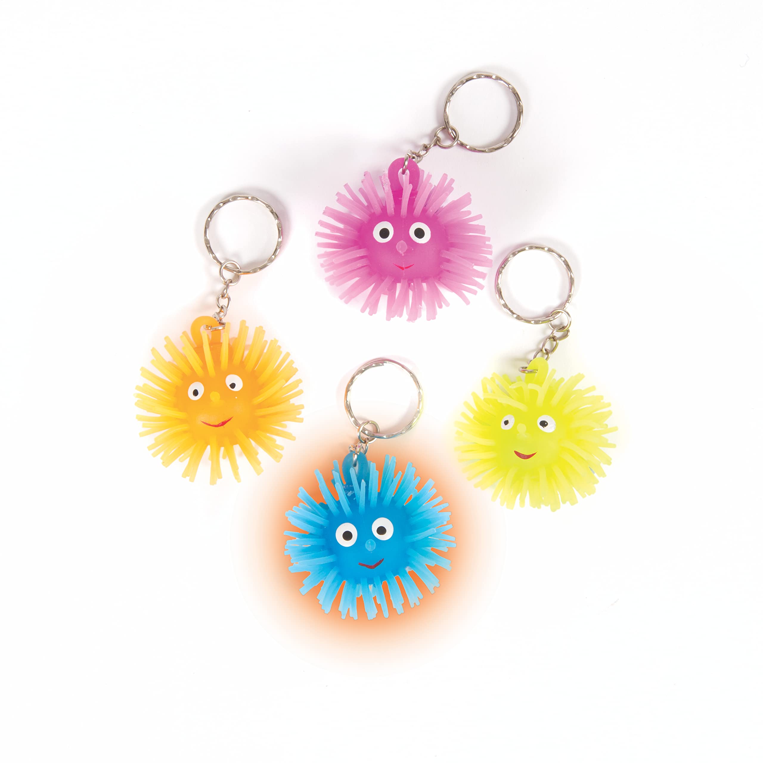 Baker Ross K102 Light-Up Squeezy Hedgehog Keyrings (Pack of 6)