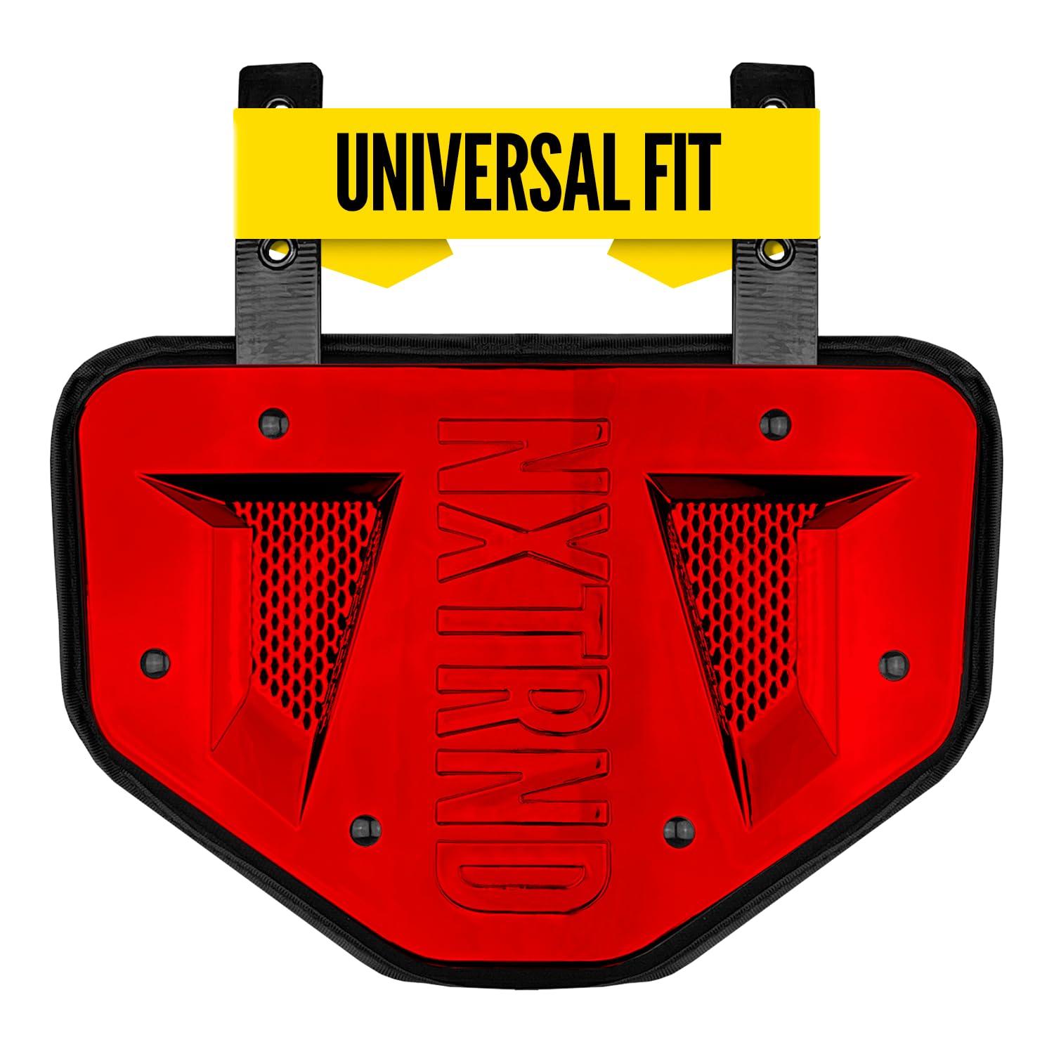 Nxtrnd Football Back Plate, Professional Football Backplates for Shoulder Pads, for Adult & Youth (Chrome Red, Youth) Image