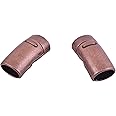KONMAY 5 Sets 10.3x6.5mm Antique Copper Color Magnetic Clasp for Licorice Leather/Bracelet