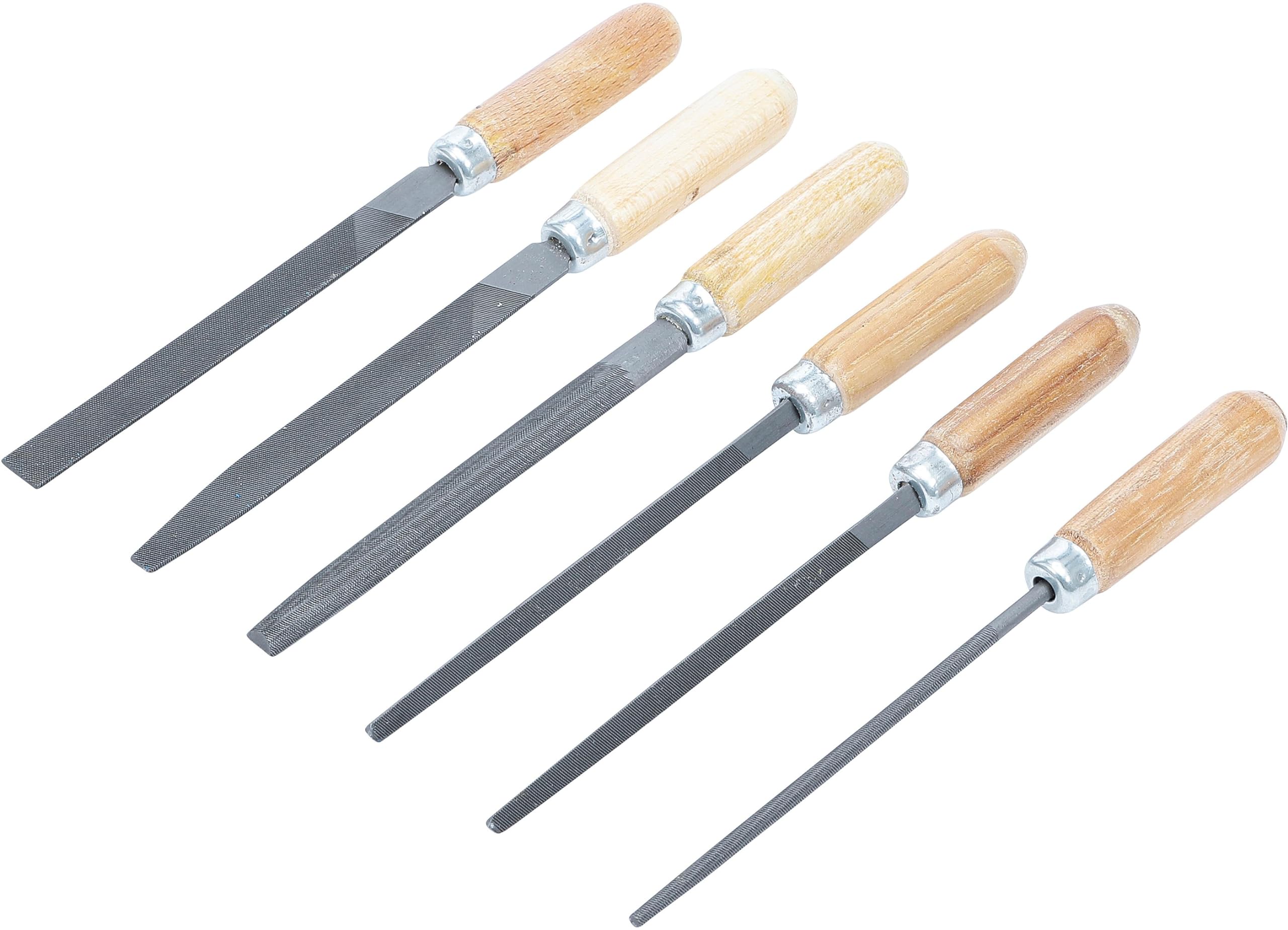 BGS Diy 50204 | Key File Set | Wooden Handle | 100 mm | 6 pcs.