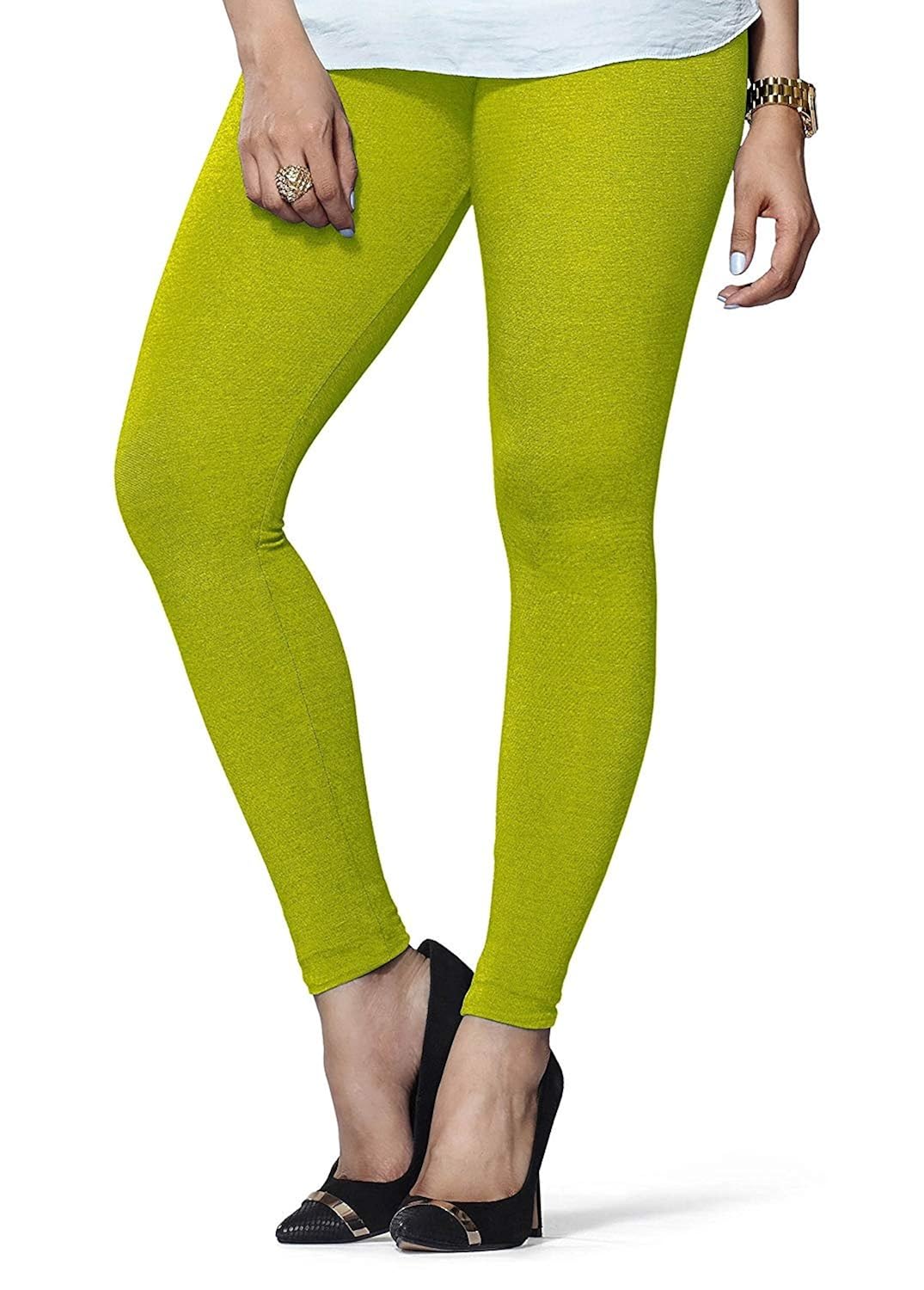 lux lyra ankle length leggings, multiple colours (1, yellow green)