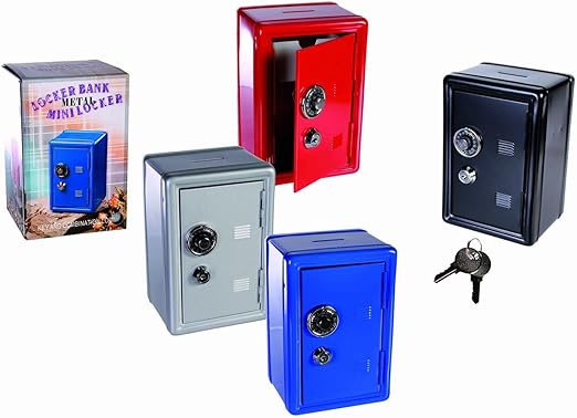 Out of the blue Rojo Metal Ahorro Banco/Caja Fuerte con ...