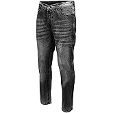 Milwaukee Leather MDM5001 Men's Metro Black CE Armored Motorcycle Riding Denim Jeans Reinforced w/Aramid Fibers