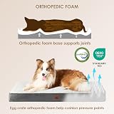 EHEYCIGA Orthopedic Extra Large Dog Bed 104x68x9cm White Removable Cover view 2