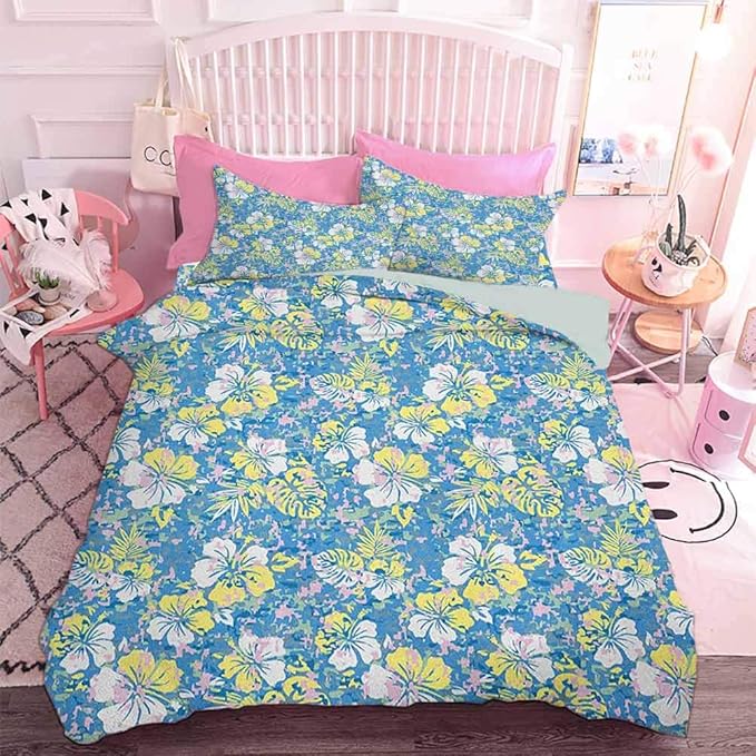 Bedding Sets 3 Piece Hawaiian Pattern Exotic Tropical