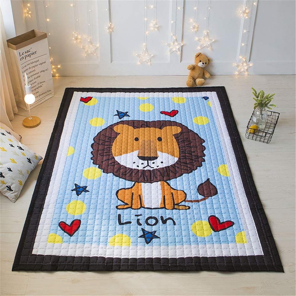 IHEARTYOU Baby Crawling Mat Cute Animal Play Carpet Children Bedroom Decor Living Room Rugs (Lion)