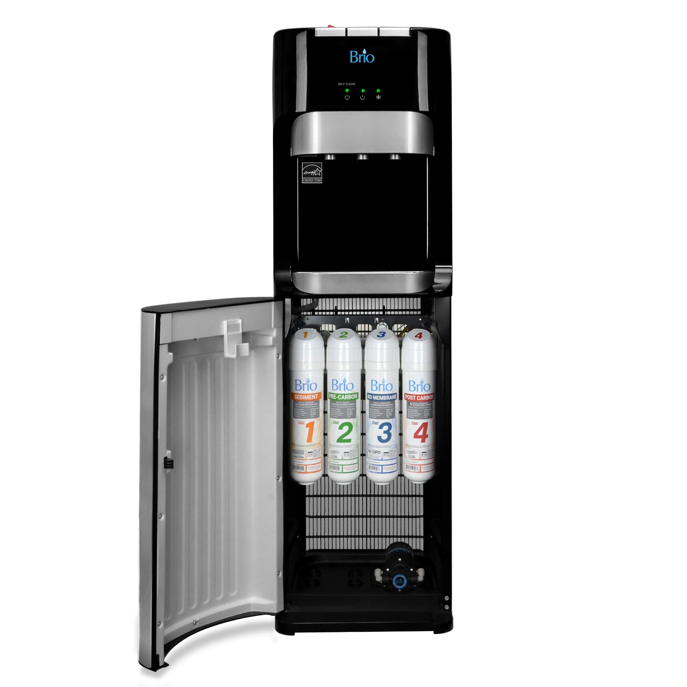 Brio Commercial Grade Bottleless Ultra Safe Reverse Osmosis Drinking Water Filter Water Cooler Dispenser-3 Temperature Settings Hot, Cold & Room Water - UL/Energy Star Approved – Point of Use - Version 2