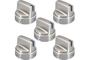 MOREXLAB 5 Pack of WB03X24818 Stove Knob – Premium Stove Knob Replacements – Reinforced D-Shape Hole – Burner Range Replacement Knobs Compatible with GE Gas Stoves