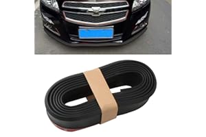 EOHMAK Car Front Bumper Protector Self-Adhesive Auto Splitter Body Spoiler Skirt Rubber Bumper Lip Trim Spoiler 2.5M/8.2ft(Black)