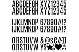 LHDIROP 12 Sheets Vinyl Letter Stickers, Large Letter Stickers for Kids, 2.5 Inch Alphabet Stickers, ABC Vinyl Self-Adhesive Sticker, Mailbox Numbers Labels DIY Crafts Art Making, for Sign,Notebook