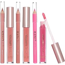 Amazon.com : Nicole Miller Rosy Nudes Lip Collection | 6 Piece Set ...