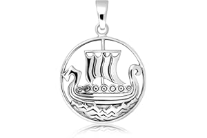 W | S WITHLOVE SILVER WithLoveSilver 925 Sterling Silver Norse Viking Ship Boat Pendant
