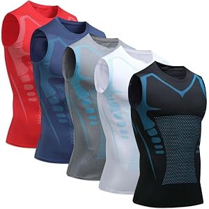 Shirt for Men, Shaping Sleeveless Shirt, Shape & Control, Pull in Your Stomach & Waist, Quick-Drying and Breathable