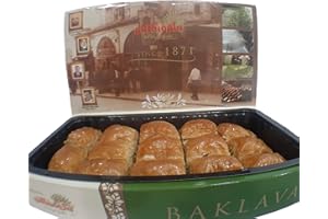 SINCE 1871 GÜLLÜOGLU Gulluoglu Sugar-free Baklava, 1.1lb - 500gr, (2 PACK), daily fresh shipment from Istanbul/Turkey (Pistachio)
