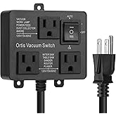 Automatic Vacuum Switch, Ortis Vacuum Switch for More Power Tools, Delay Vacuum On/Off to Prevent Circuit Overload and Tripping, Keep Your Workplace Cleaner, Better for Your Lung, Black