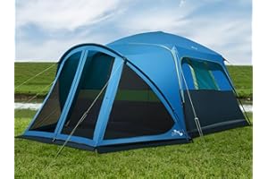 DMH OUTDOORS Tents for Camping 6/8/10 Person Camping Tent with Screen Porch, Weatherproof Large Cabin Tent with Rainfly and Carry Bag, Family Tent for Outdoor Camping and Backyard