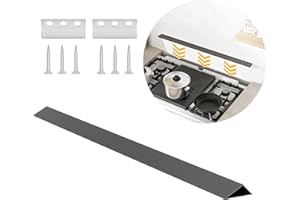Simfelice 30" Slide in Range Rear Filler Trim Kit Triangular Fill Strip for Whirlpool Black Behind Stove Gap Filler Cooktop Trim Kit Aluminum Gap Cover Range Accessory (black)