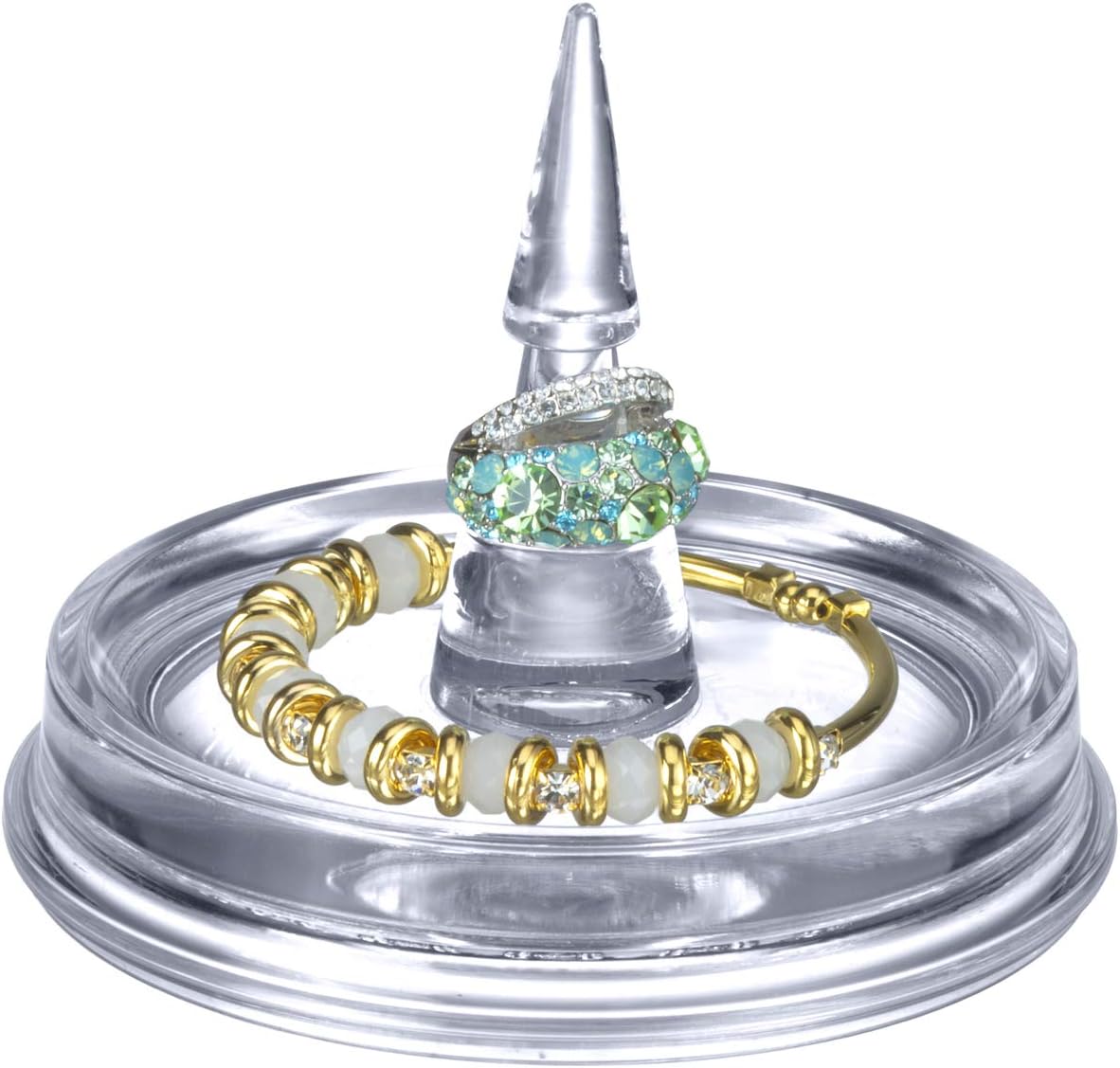 Amazing Abby Cupid's Arrow - Acrylic Ring Holder, Jewelry Dish, Trinket Tray (4" Dia.)