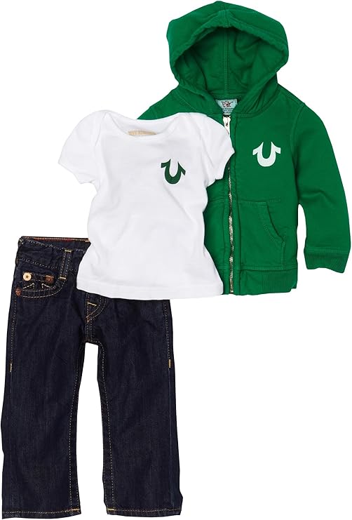 True Religion Baby 3 Piece Gift Box Set, Kelly Green, 1218 months Infant And