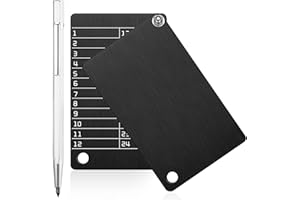 Hotop 2 Pcs Crypto Wallets and 1 Pcs Metal Plate Marking Pen, Cryptocurrency Wallets for Hardware Cold Backups Seed Storage for Bitcoin Compatible with Bip39 Hardware(Black)