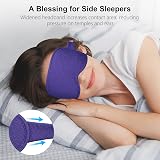 Gritin 100% Blackout Sleep Mask Deep Purple Ergonomic 3D Eye Cutout view 5
